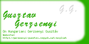 gusztav gerzsenyi business card