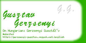 gusztav gerzsenyi business card